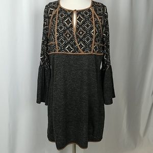 🌸🌸THML print tunic dress bell sleeves